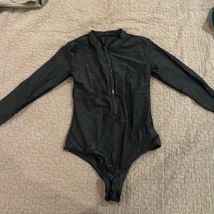 Black long sleeve swim suit